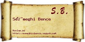 Sümeghi Bence névjegykártya